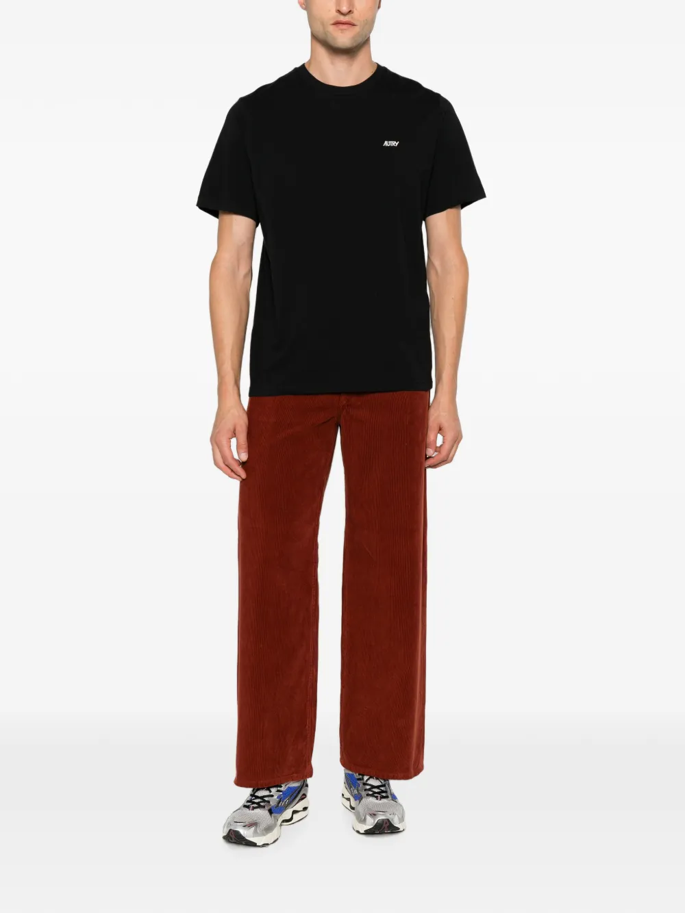 Autry T-shirt met geborduurd logo Zwart
