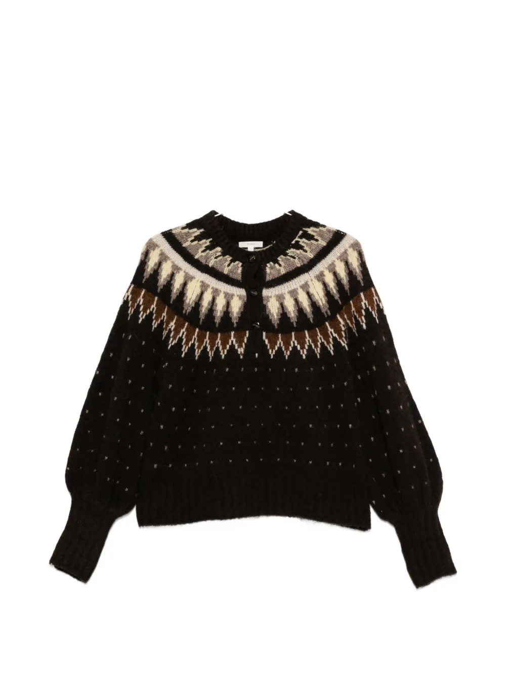 Yerse Pattern-knit Sweater In Brown