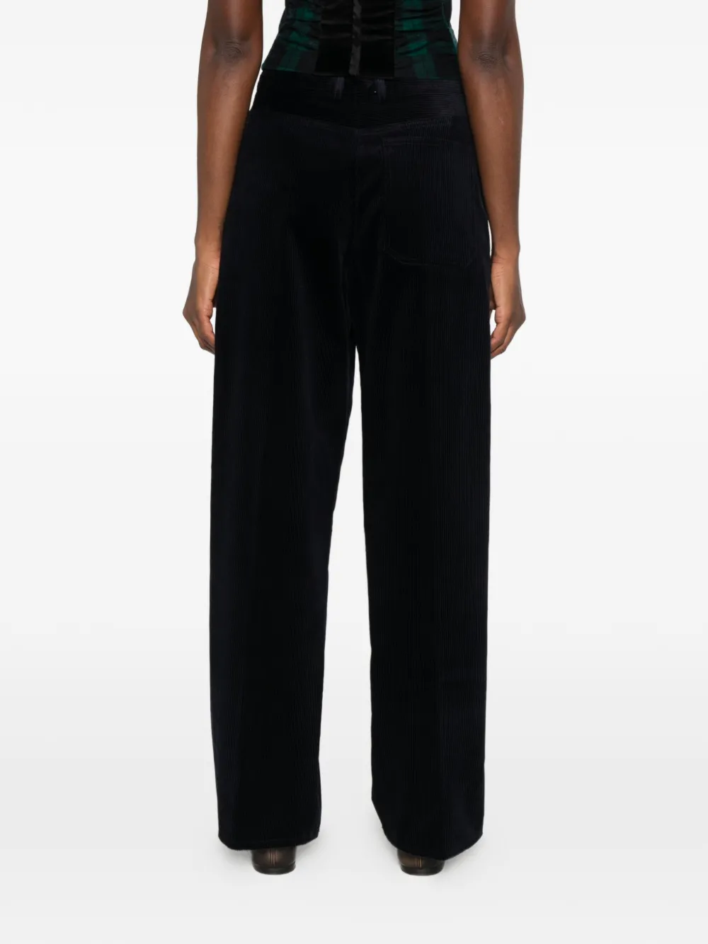 Forte corduroy cotton trousers Blauw