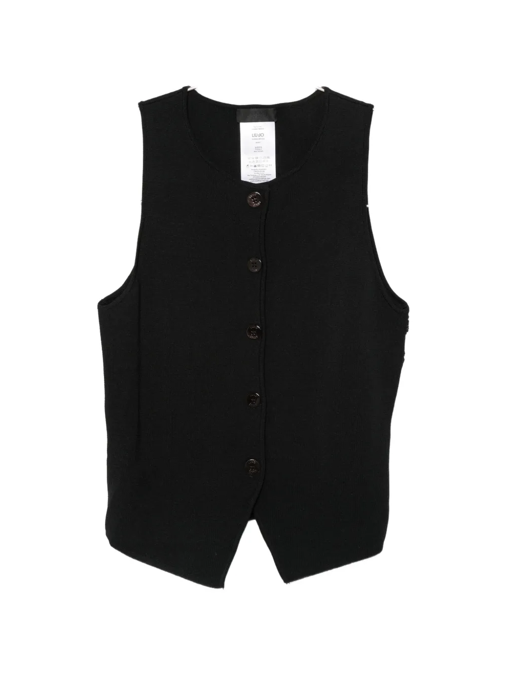 LIU JO lace-panel button-fastening waistcoat - Schwarz
