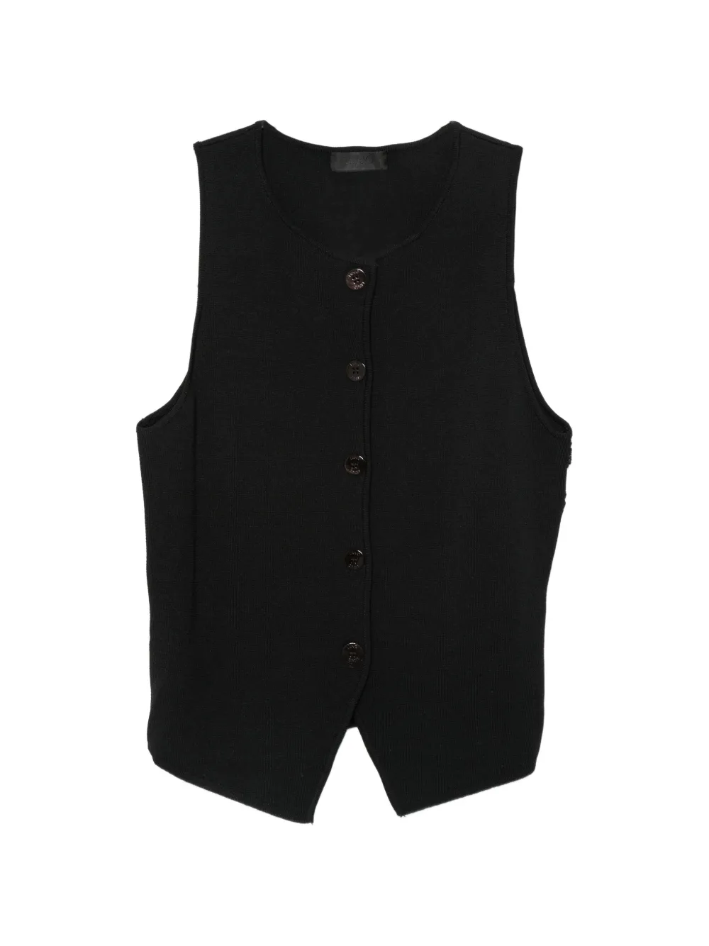 LIU JO lace-panel button-fastening waistcoat - Nero