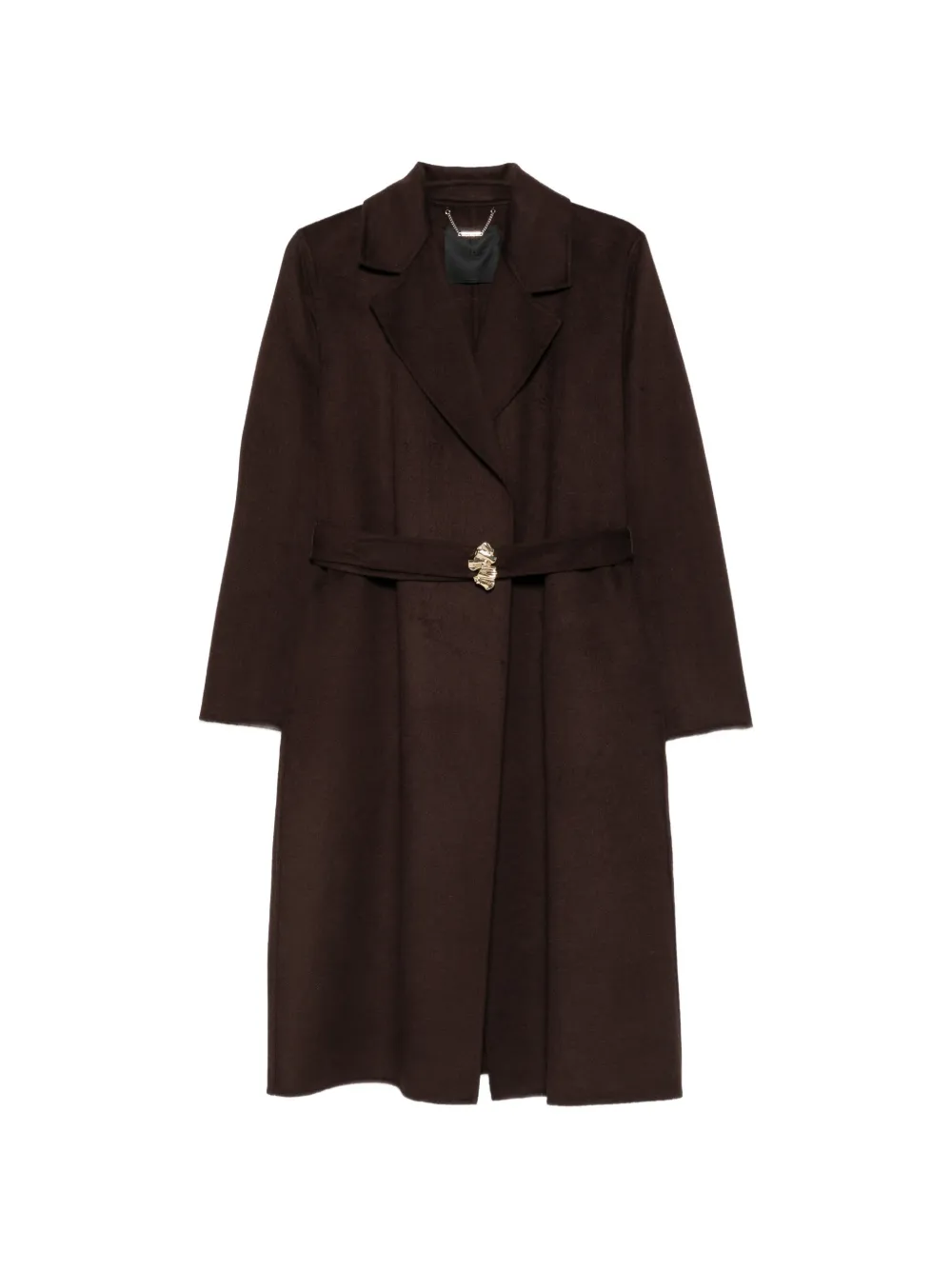 LIU JO belted single-breasted coat - Marrone