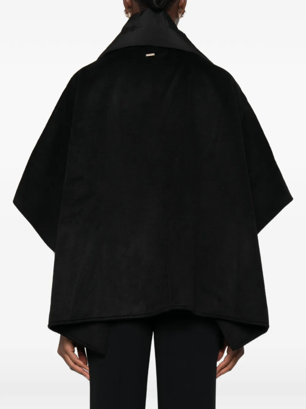 TWINSET faux fur-trimmed cape Zwart