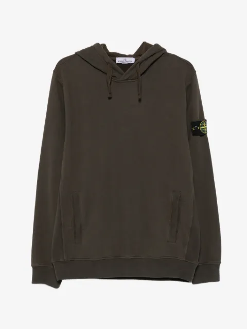 Stone Island Felpa con applicazione Compass e cappuccio