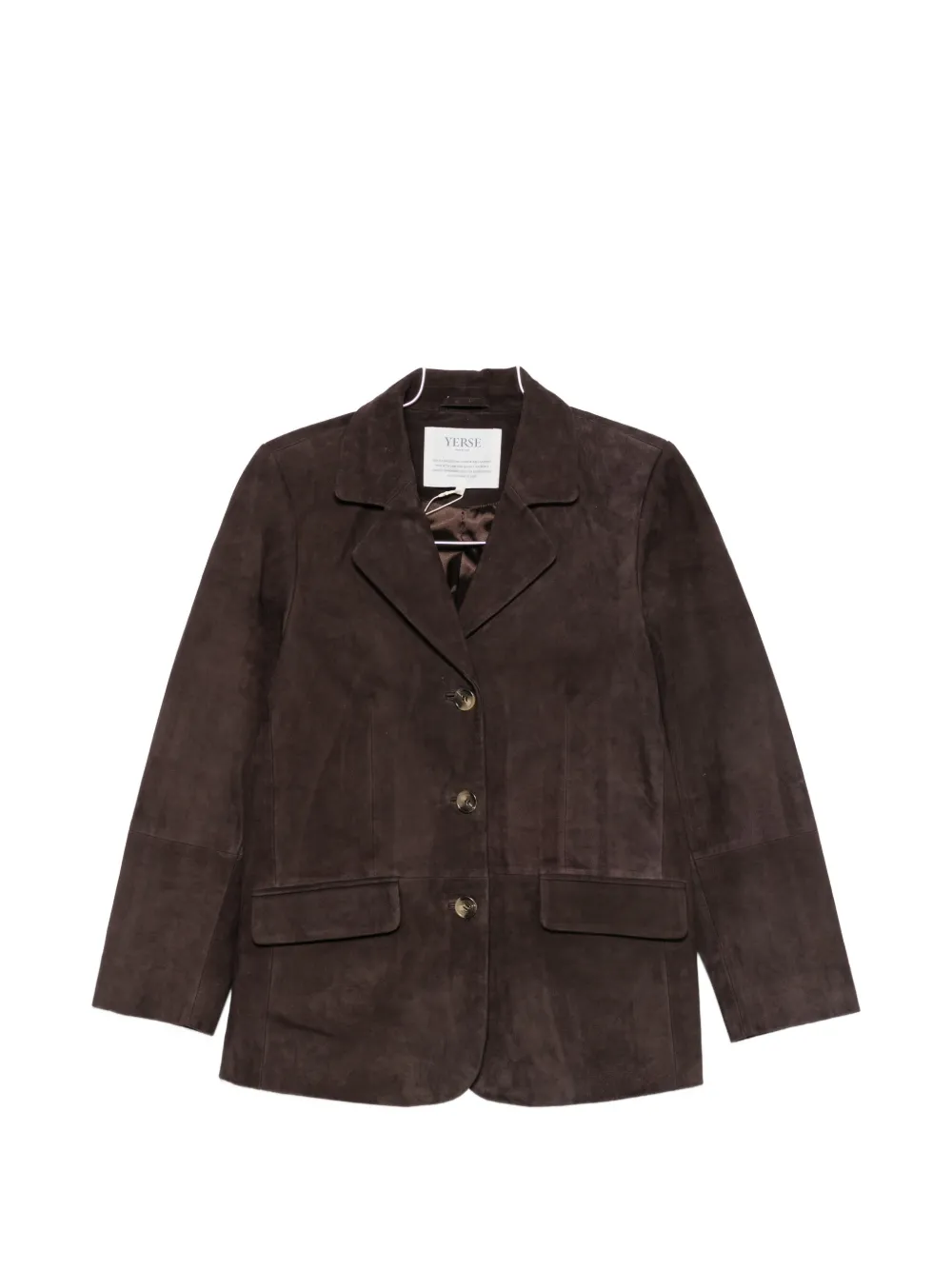 YERSE suede leather jacket - Braun