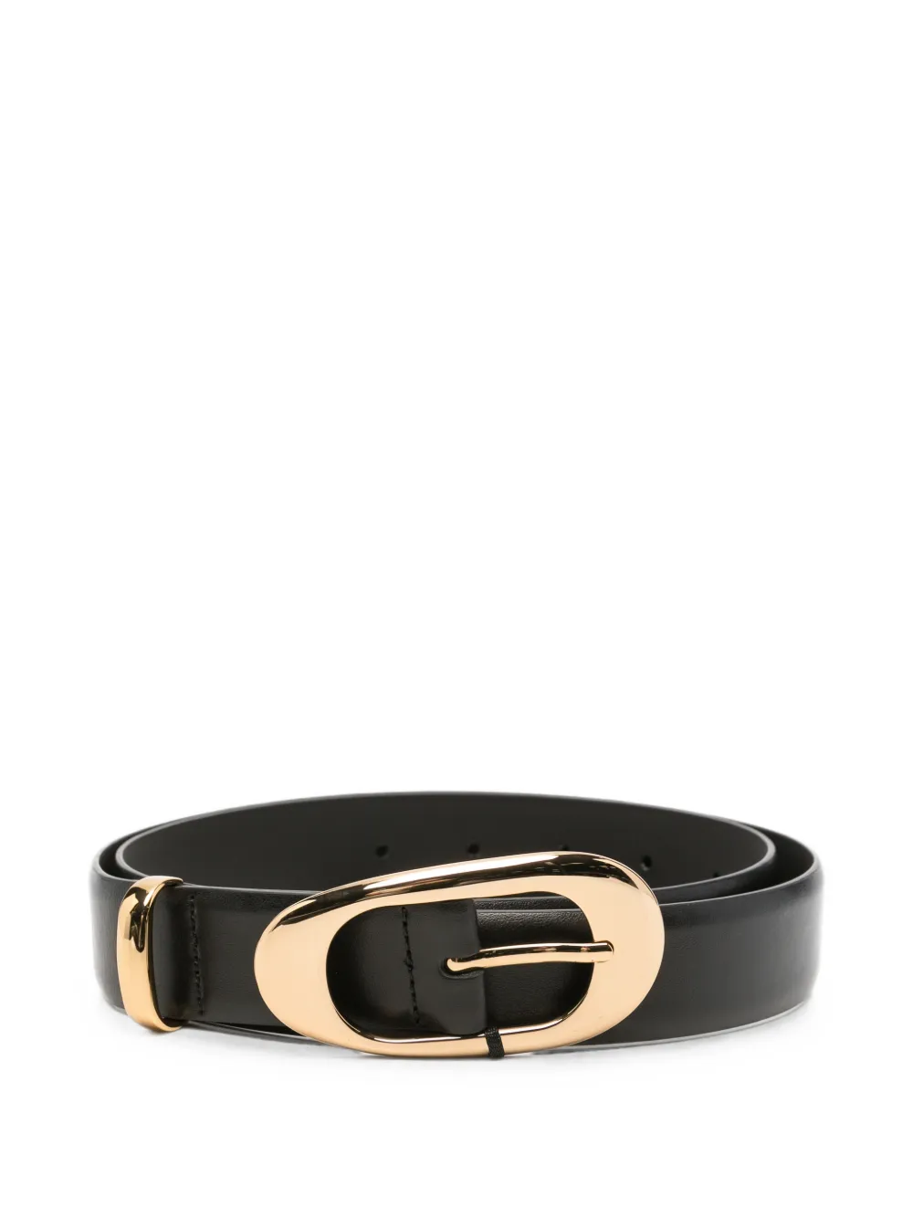 TWINSET leather oval-buckle belt - Nero