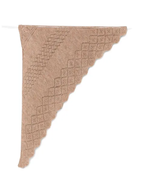 TWINSET pointelle-knit scalloped scarf