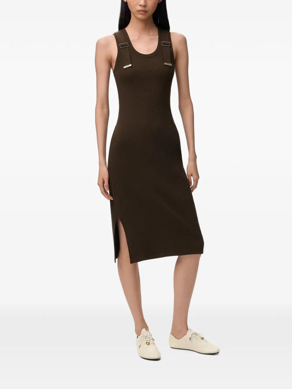 LOEWE Jurk van stretch-katoen Bruin