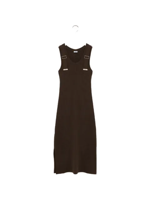 LOEWE vestido midi con detalle de hebilla