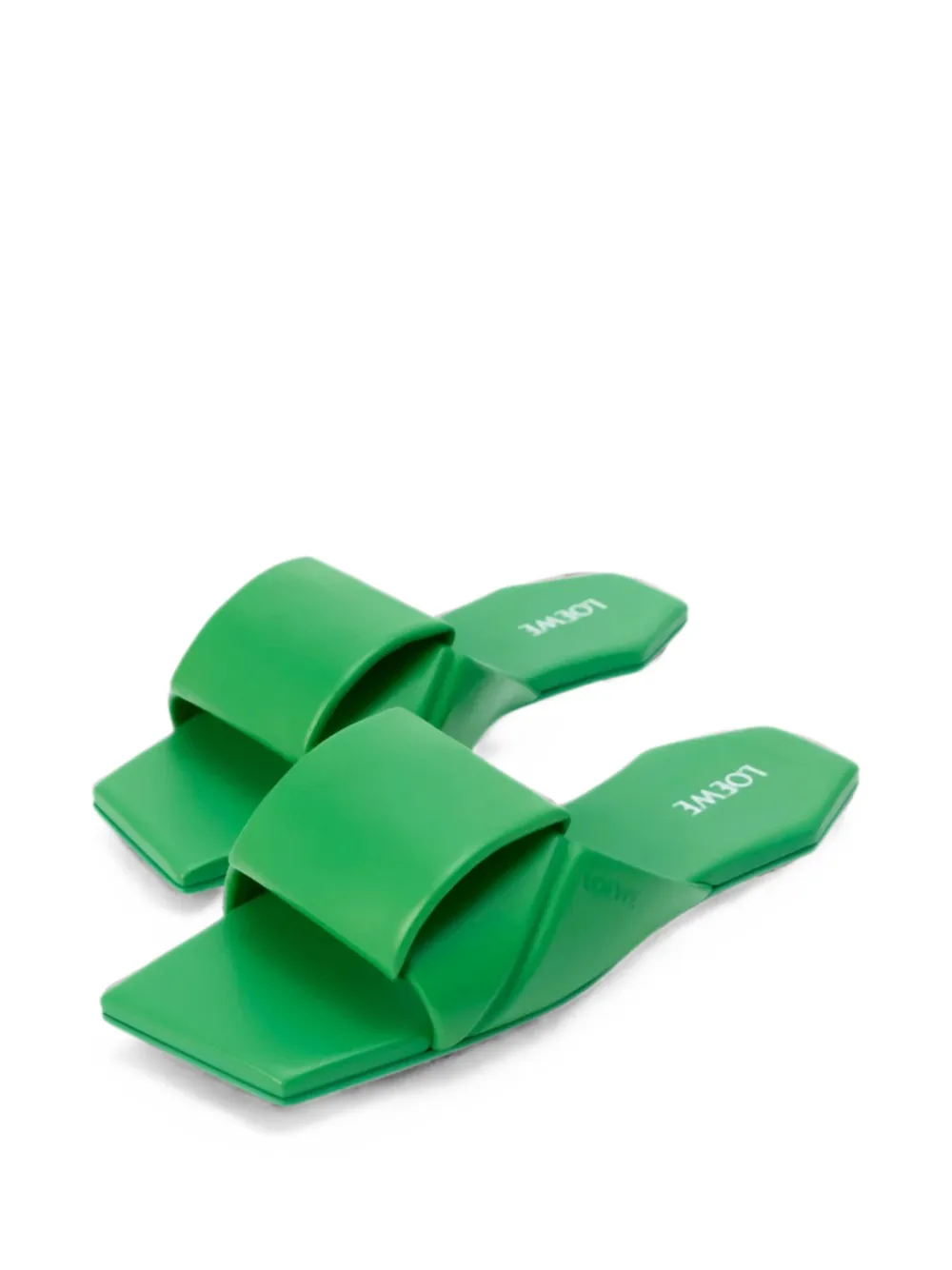 LOEWE Origami padded square-toe flat sandals Groen
