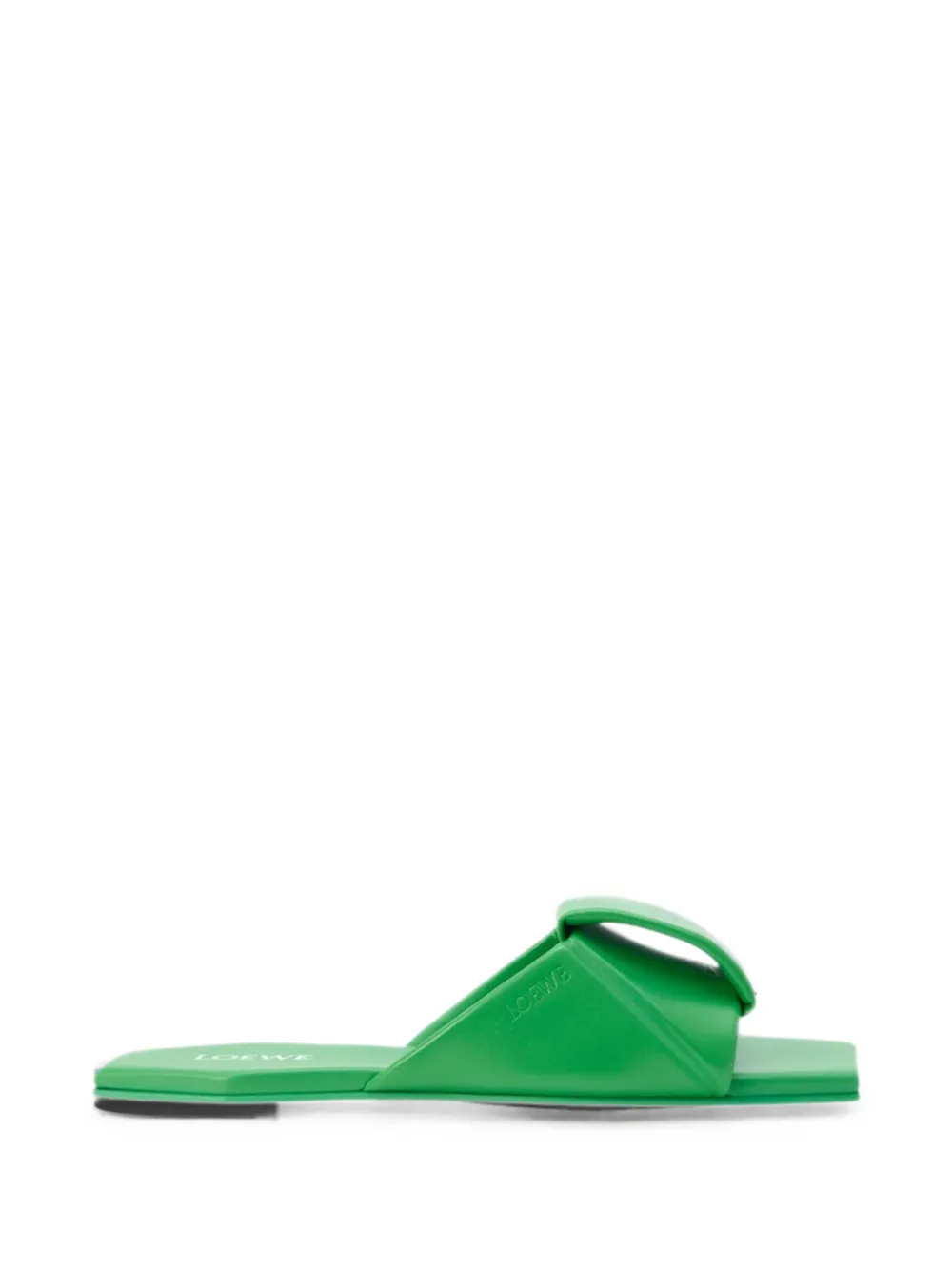 LOEWE Origami padded square-toe flat sandals - Grün