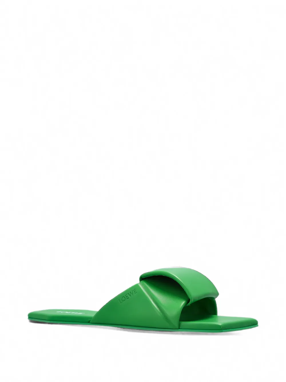 LOEWE Origami gewatteerde sandalen met vierkante neus Groen