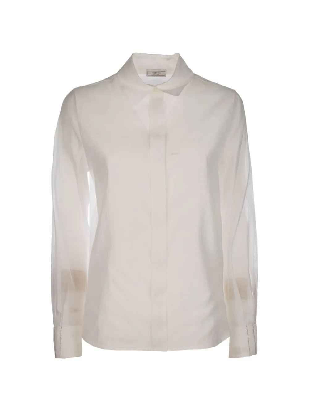 Peserico sheer concealed-front shirt - Bianco