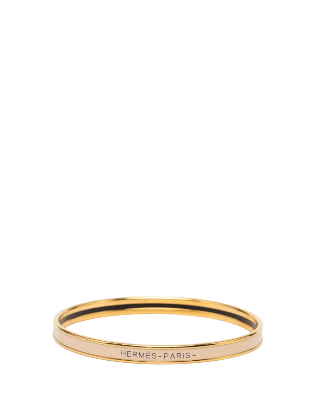Hermès Pre-Owned 2000-2026 Extra Narrow Enamel Uni Bangle 65 costume bracelet - Toni neutri