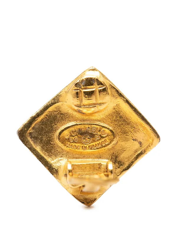 CHANEL Pre-Owned 1996 ココマーク ゴールドプレーテッド クリップオン
