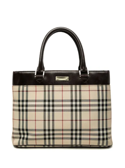 Burberry Pre-Owned House Check totebag i kanvas från 2000-2017