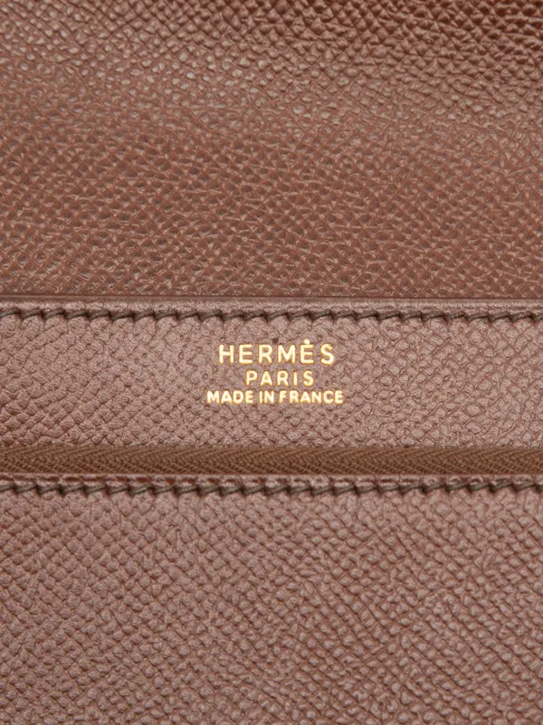 Hermès Pre-Owned 1995 Courchevel Jet Pochette Clutch Bag | Brown