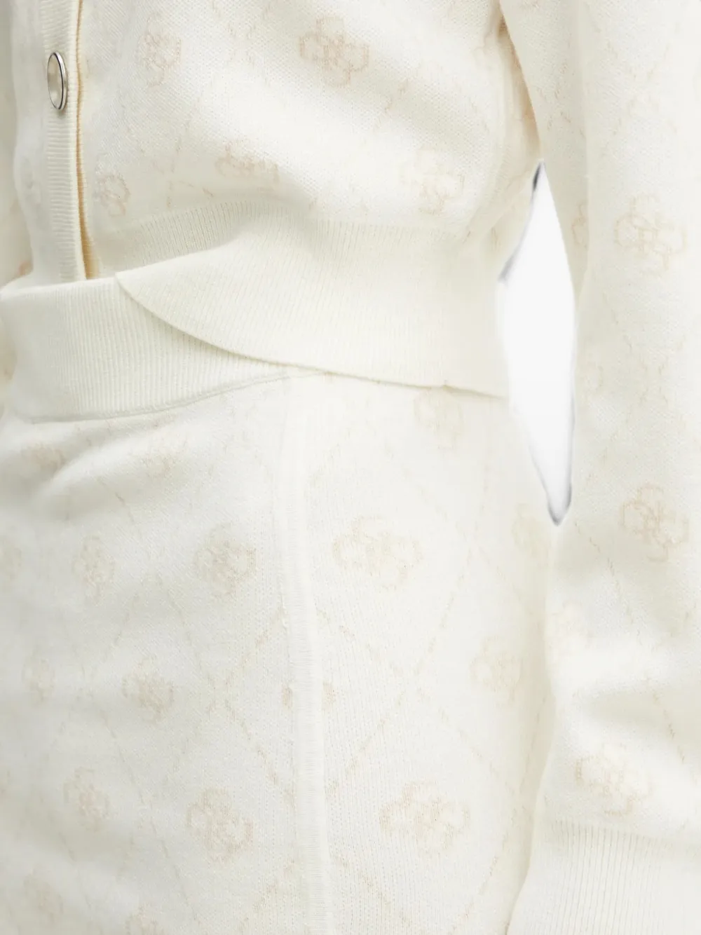 GUESS USA Gebreide rok met monogram-patroon Beige