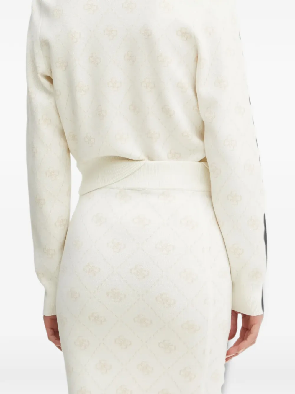 GUESS USA Gebreide rok met monogram-patroon Beige