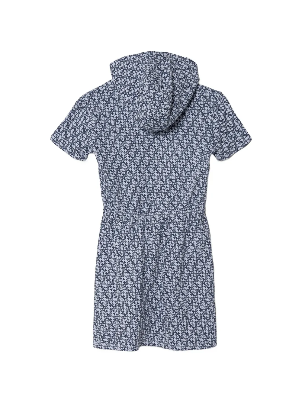 guess kids logo-print hooded dress Blauw
