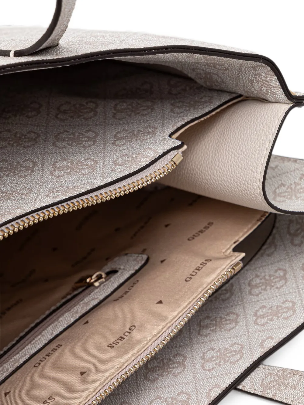 GUESS USA Shopper met logoprint Beige