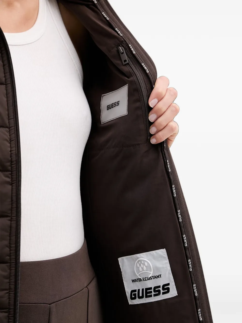 GUESS USA quilted hooded jacket Bruin