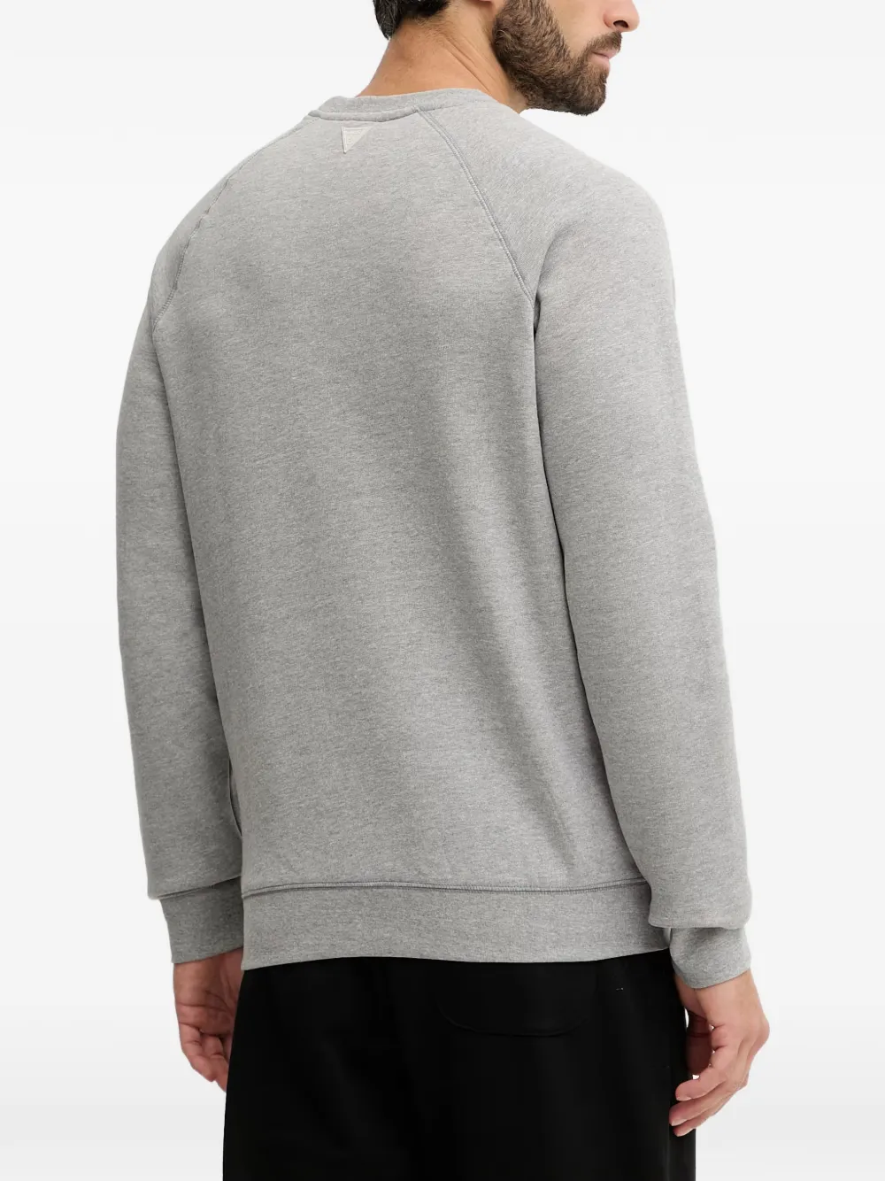 GUESS USA Trui met raglan mouwen en logo-reliëf Grijs