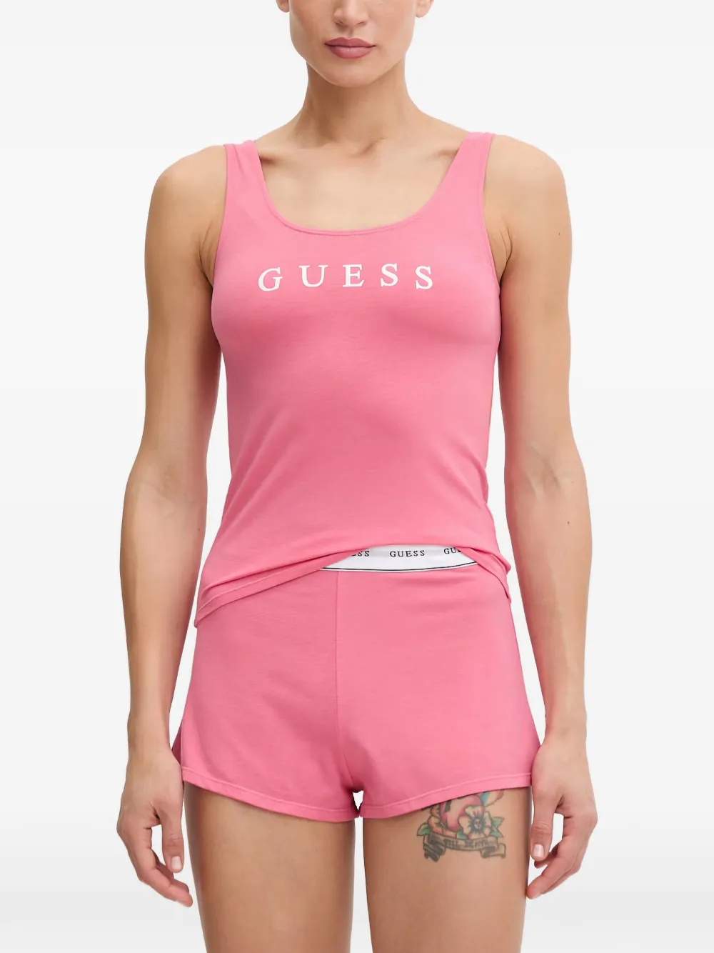 GUESS USA Carrie logo-print pajamas - Rosa