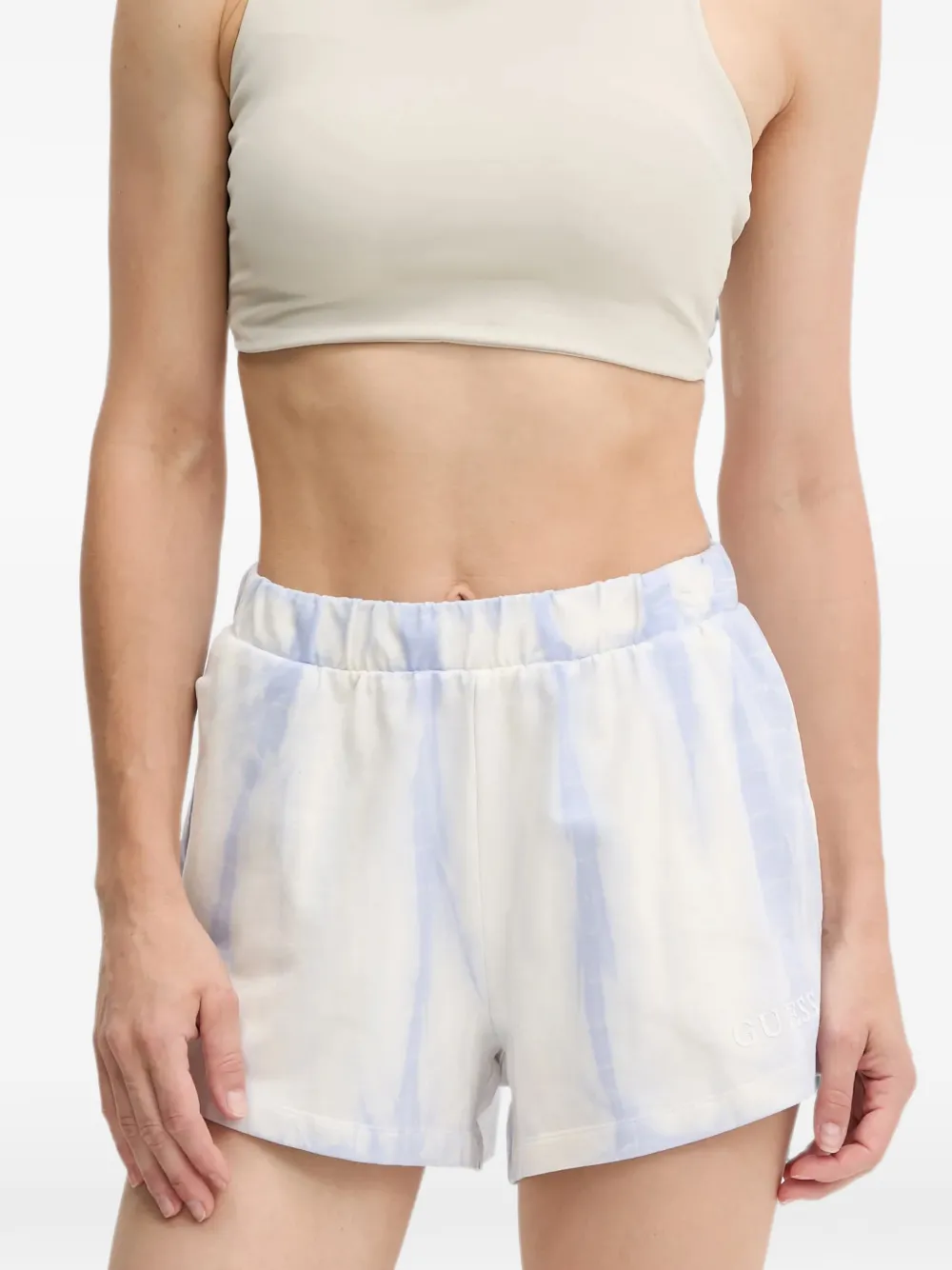 GUESS USA Shorts met logoprint Wit