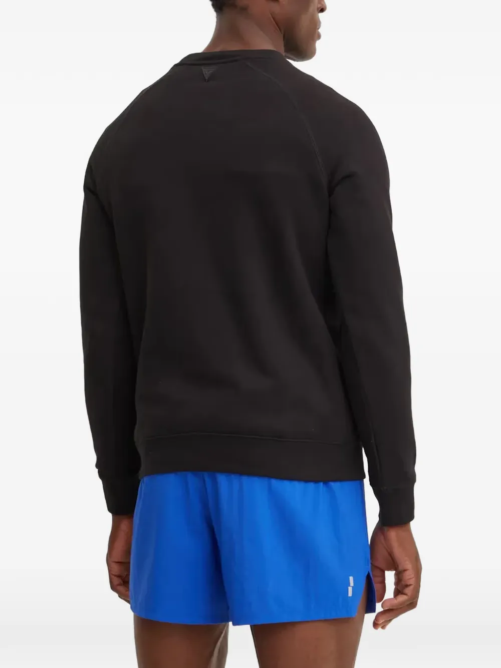GUESS USA Sweater met logoprint en raglan mouwen Zwart
