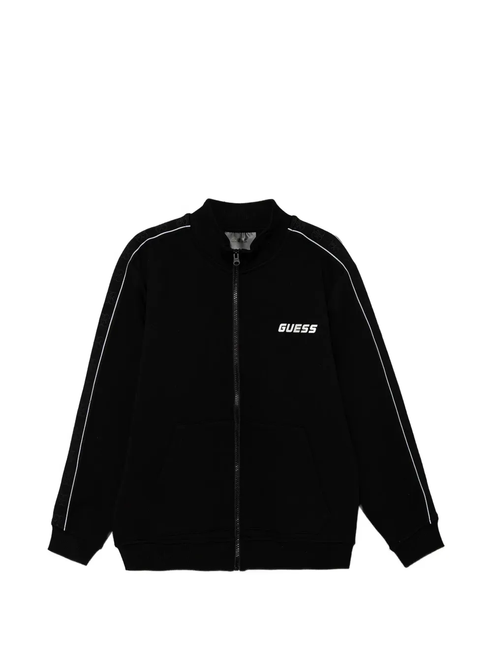 guess kids logo-print zip-up sweatshirt - Nero