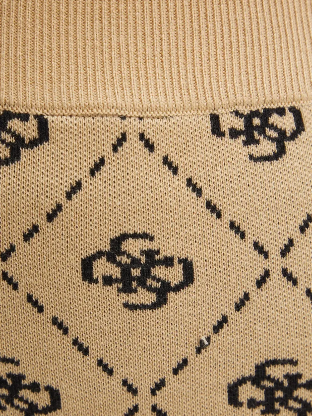 GUESS USA Sarah gebreide mini-rok met monogram Beige