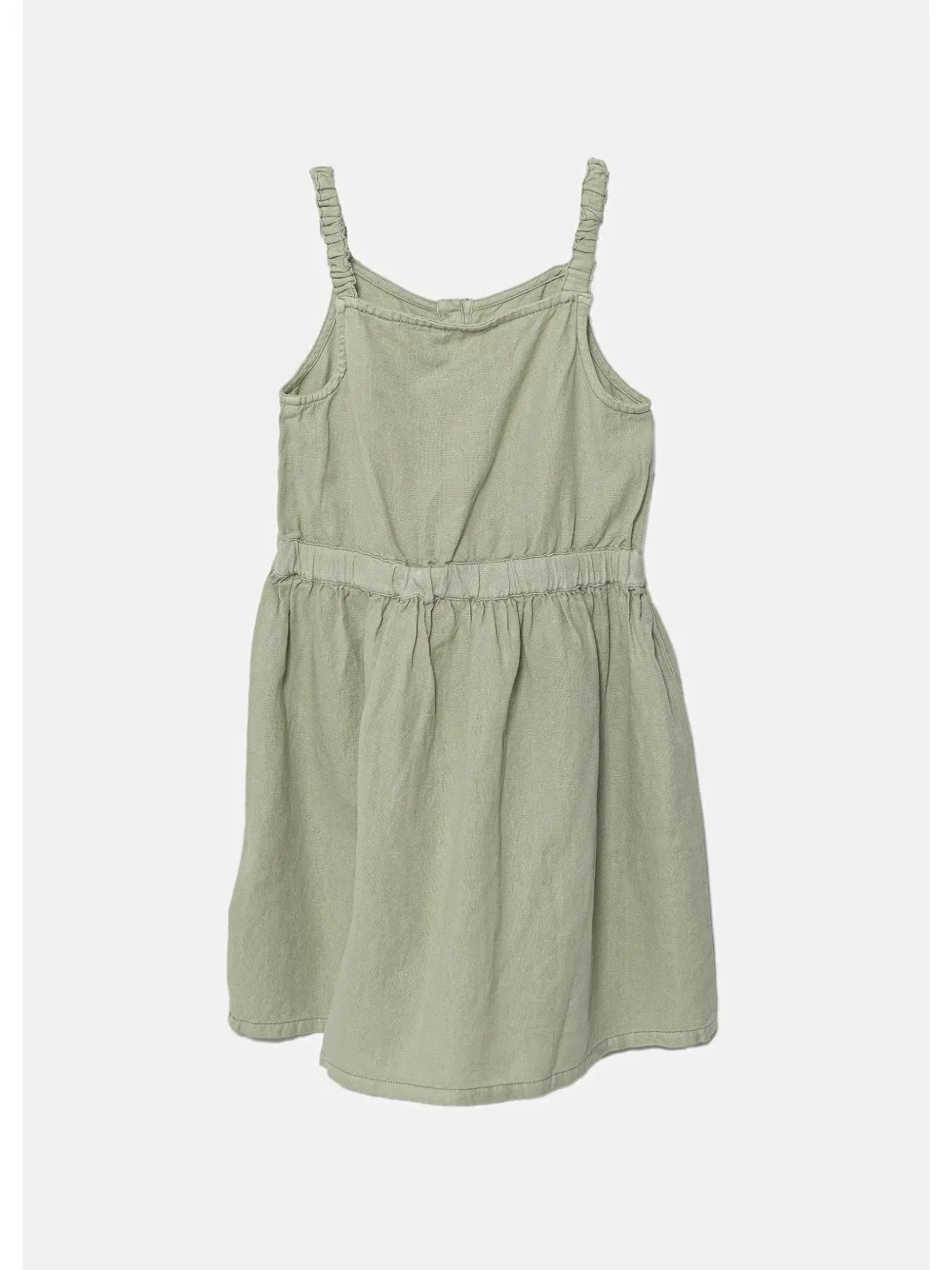 guess kids button-up flared mini dress Groen