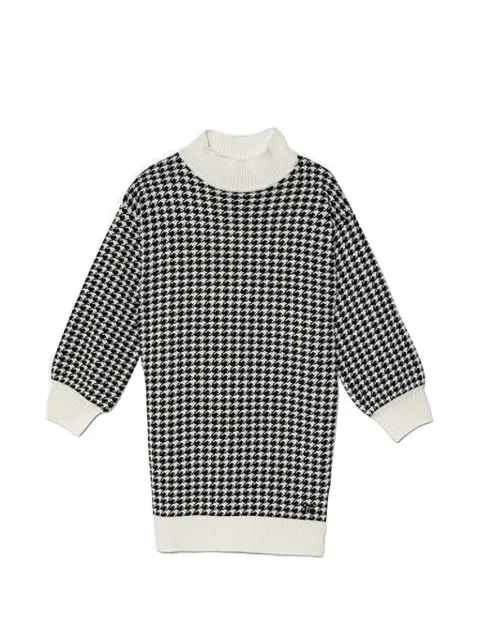 guess kids houndstooth-knit dress