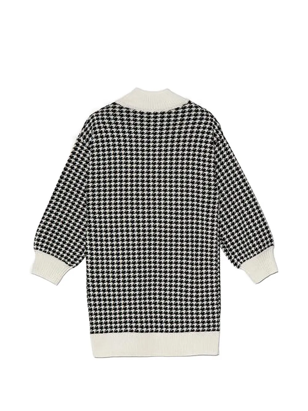 guess kids houndstooth-knit dress Zwart
