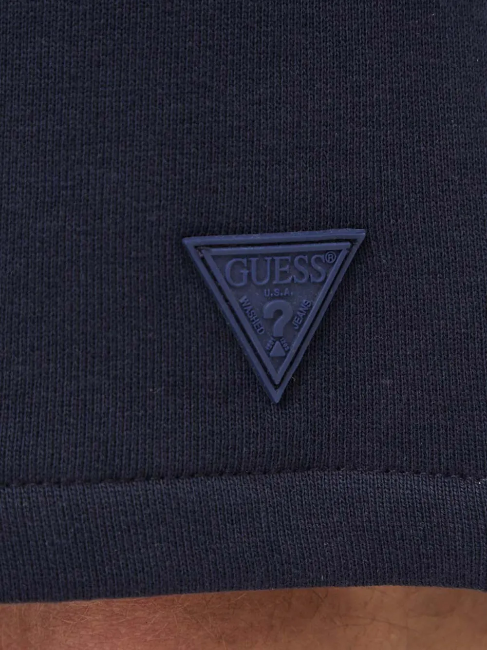 GUESS USA Shorts met logopatch en trekkoord Blauw