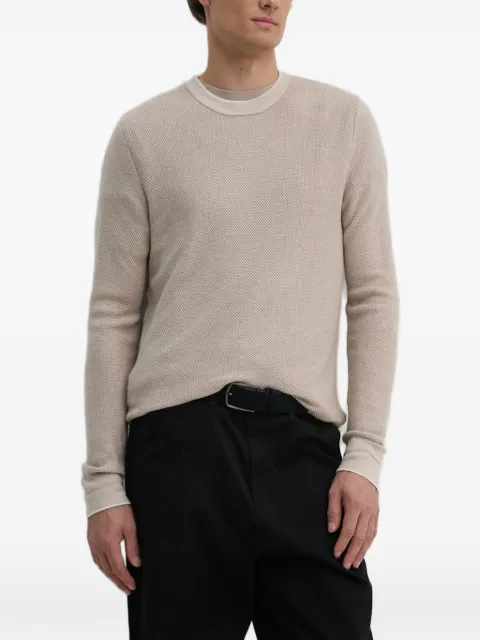 GUESS USA waffle-knit crew-neck sweater