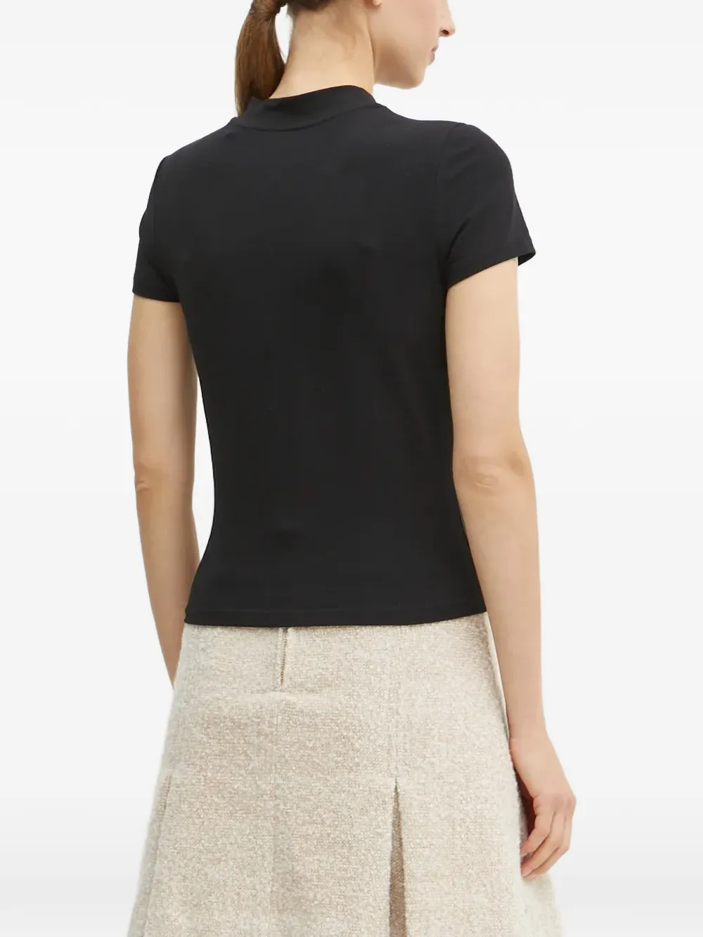 GUESS USA T-shirt verfraaid met stras en logo-patroon Zwart