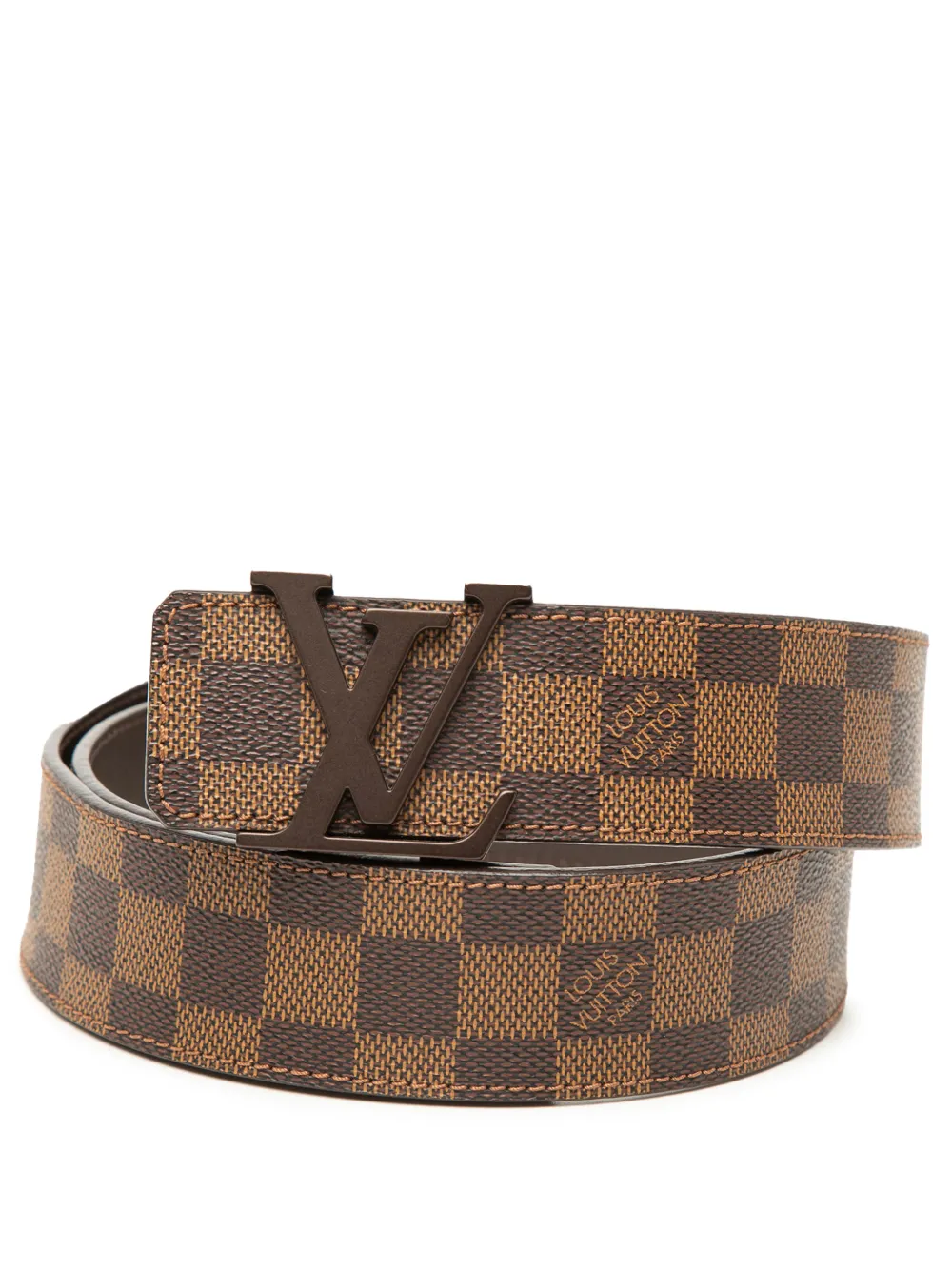 Louis Vuitton Pre-Owned 2011 Damier Ebene Initiales belt - Marrone