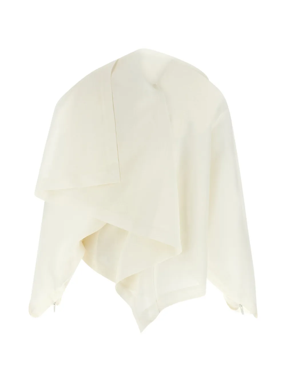 Issey Miyake All Squares asymmetrical draped blouse - Toni neutri