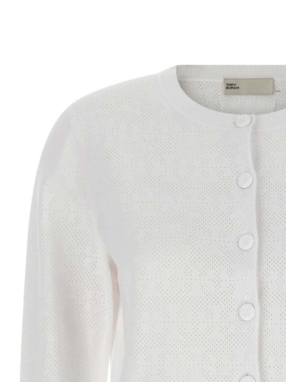 Tory Burch Pointelle vest Wit