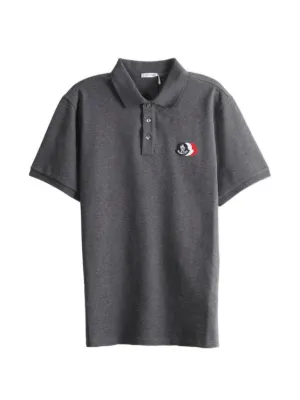 Moncler Logo Patch Polo Shirt | Purple | FARFETCH