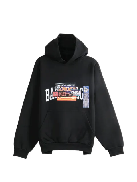 Balenciaga logo-print cotton hoodie