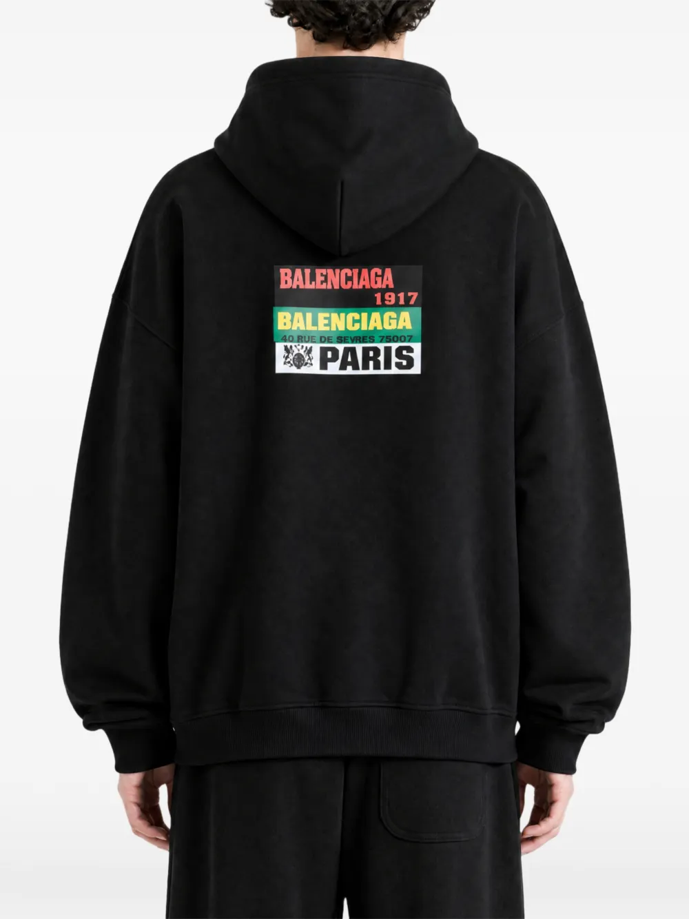 Balenciaga Katoenen hoodie met logoprint Zwart