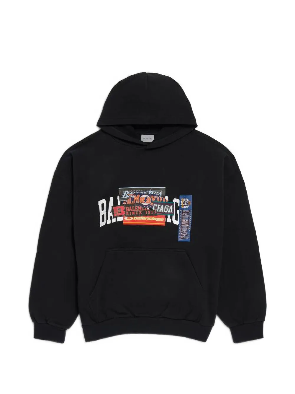 Balenciaga logo-print cotton hoodie