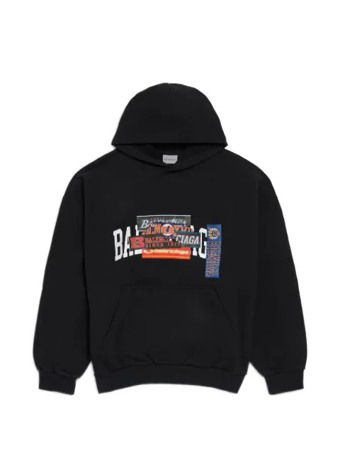 Balenciaga logo-print cotton hoodie