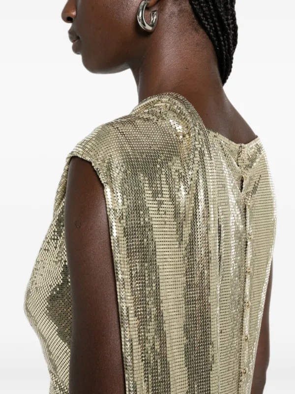 gold dress silver jewlery Rabanne Draped Chainmail | nav-560