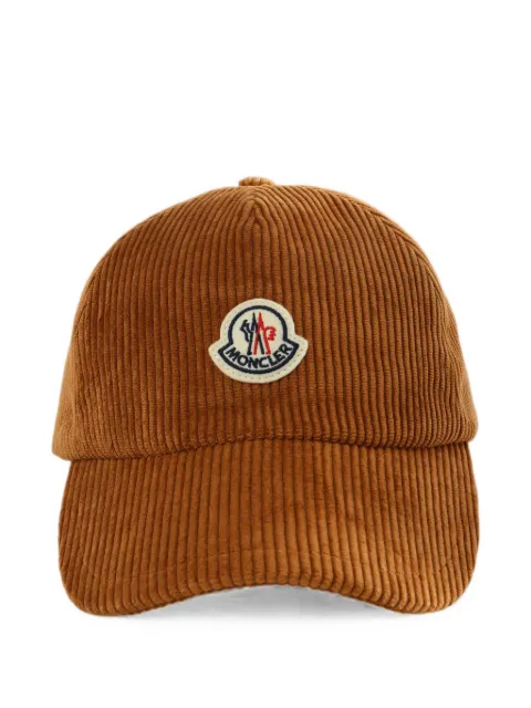 Moncler logo-patch corduroy baseball cap
