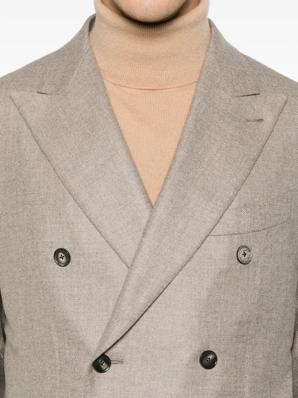 Caruso Aida blazer met dubbele rij knopen Beige