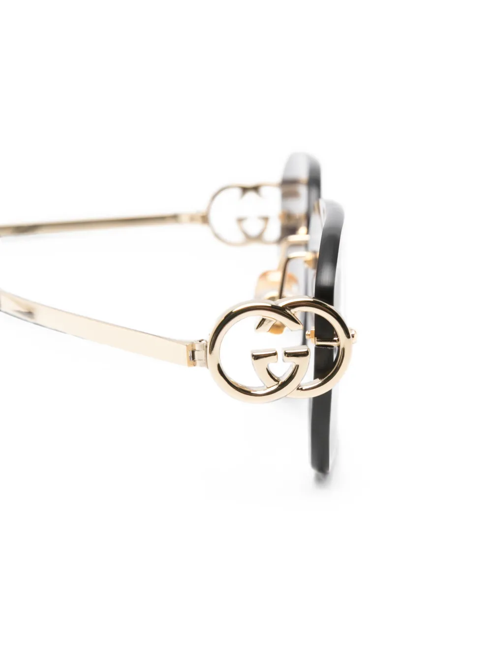 Gucci Eyewear Zonnebril met randloos montuur en GG logo Goud